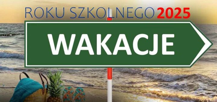 zdjęcie z napisem wakacje